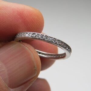 *925 Sterling Silver Diamond Eternity Ring